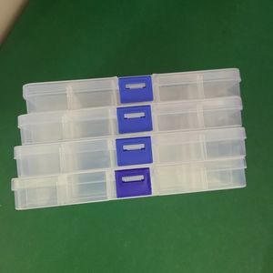 15-Grid Clear Jewelry Storage Box (x4)